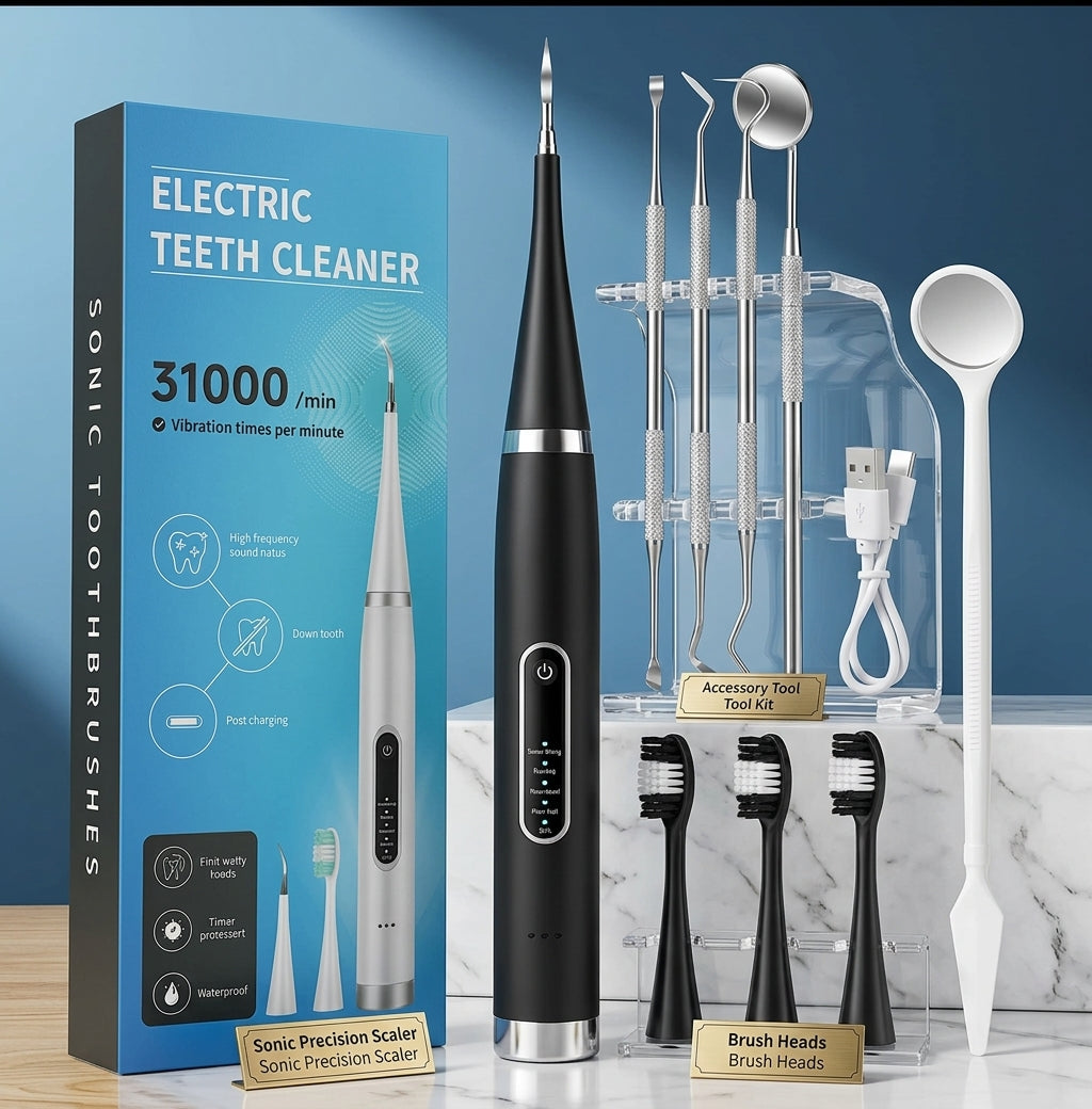 Limpiador Dental Eléctrico 5 Modos | Higiene Bucal y Cuidado de los Dientes
