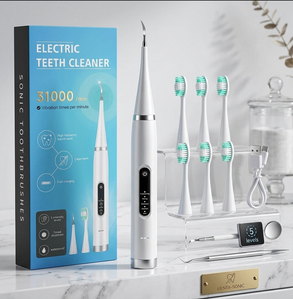 Limpiador Dental Eléctrico 5 Modos | Higiene Bucal y Cuidado de los Dientes